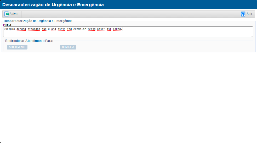 Descaraterização De Urgência